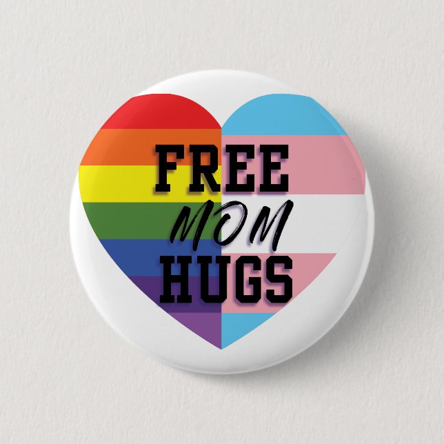 Badge Rond 5 Cm Des étreintes plus libres de maman ! (Devant)