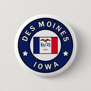 Badge Rond 5 Cm Des Moines Iowa