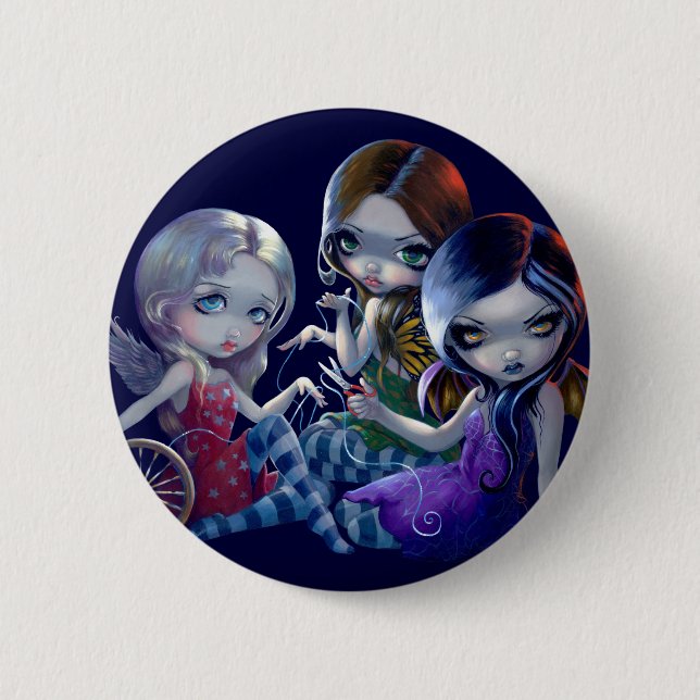 Badge Rond 5 Cm "Des trois bouton destins" (Devant)