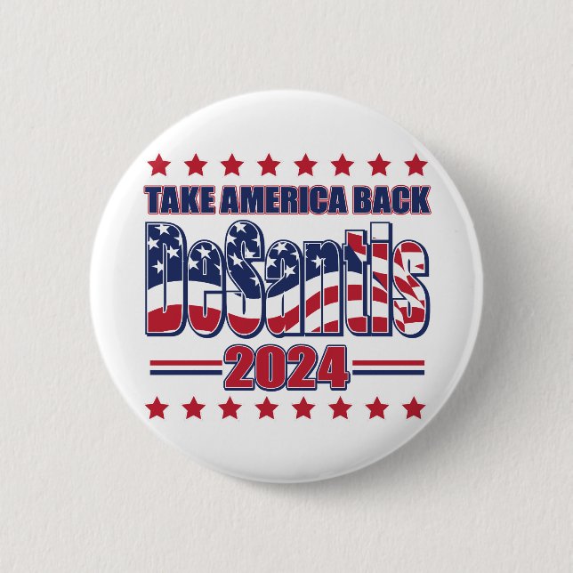 Badge Rond 5 Cm DeSantis-2024-Take-America-Back- (Devant)