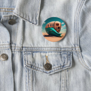 Badge Rond 5 Cm Desert whale house