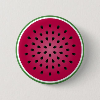 Badge Rond 5 Cm Design de pastèque rouge vert