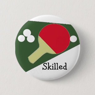 Badge Rond 5 Cm Design de ping-pong cool