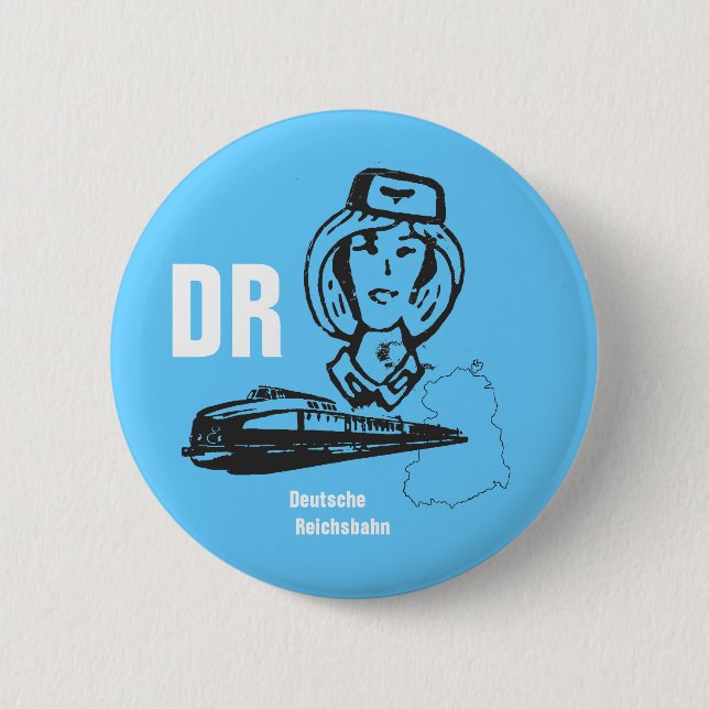 Badge Rond 5 Cm Design de Reichsbahn (Devant)