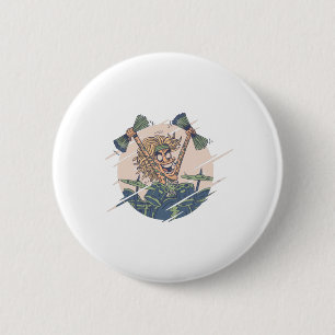 Badge Rond 5 Cm Design de tambours amusants pour batteurs
