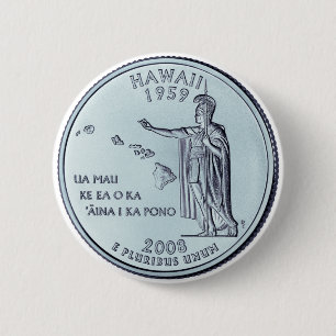 Badge Rond 5 Cm Design du quartier d'état de Hawaii