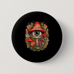 Badge Rond 5 Cm Design Goblincore Champignon Esthétique Cottagecor