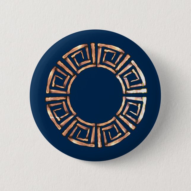 Badge Rond 5 Cm Design grec (Devant)