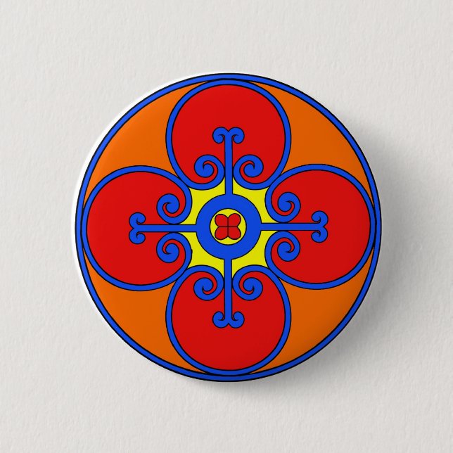 Badge Rond 5 Cm Design méditerranéen en Sicile (Devant)