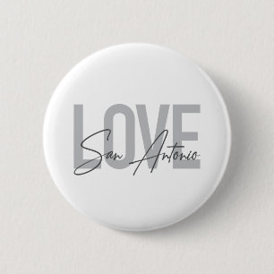 Badge Rond 5 Cm Design moderne, simple, chic, cool Love San Antoni