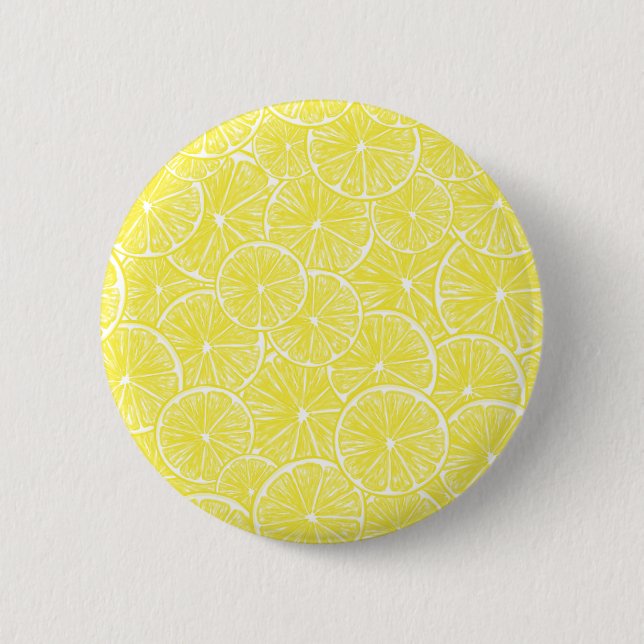 Badge Rond 5 Cm Design motif de tranches de citron (Devant)