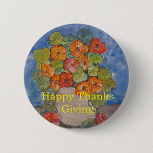 Badge Rond 5 Cm Design WaterColor pour remercier