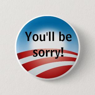Badge Rond 5 Cm Désolé, Obama
