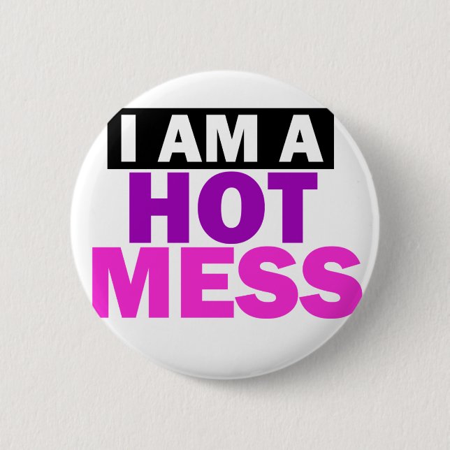 BADGE ROND 5 CM DÉSORDRE CHAUD (Devant)