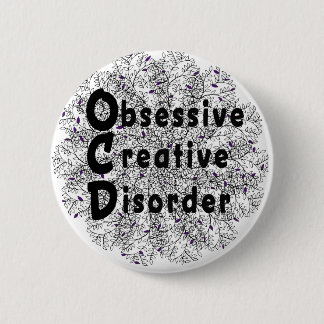 Badge Rond 5 Cm Désordre créatif obsédant - artiste