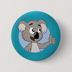 Badge Rond 5 Cm Dessin animé de koala Bouton