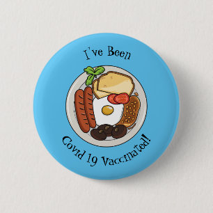 Badge Rond 5 Cm dessin animé du petit-déjeuner anglais