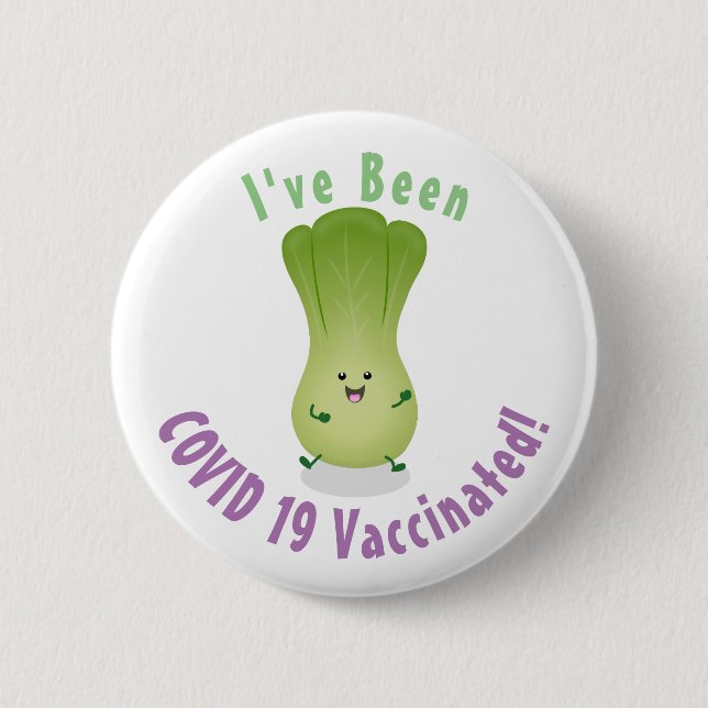 Badge Rond 5 Cm dessin animé mignon de bok choy (Devant)