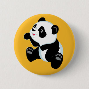 Badge Rond 5 Cm dessin animé panda