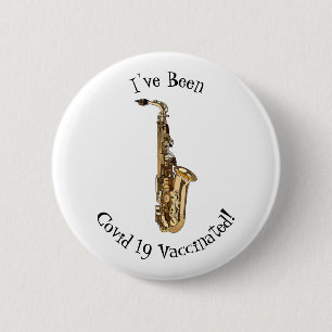 Badge Rond 5 Cm dessin animé saxophone