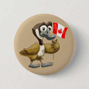 Badge Rond 5 Cm Dessin Canada Oie