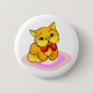Badge Rond 5 Cm Dessin de chaton