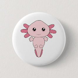 Badge Rond 5 Cm Dessin De L'Axolotl Rose Cool