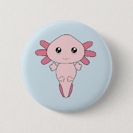 Badge Rond 5 Cm Dessin De L'Axolotl Rose Cool