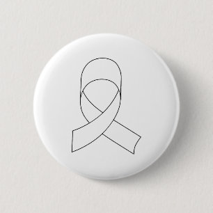 Badge Rond 5 Cm Dessin de ruban blanc