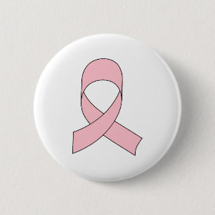 Badge Rond 5 Cm Dessin de ruban rose