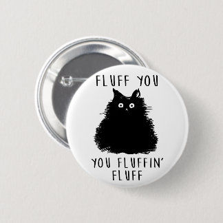 Badge Rond 5 Cm Dessin Fluit You Black Cat