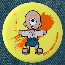 Badge Rond 5 Cm Dessin Hitotsume-Kozo Yokai | Folklore japonais