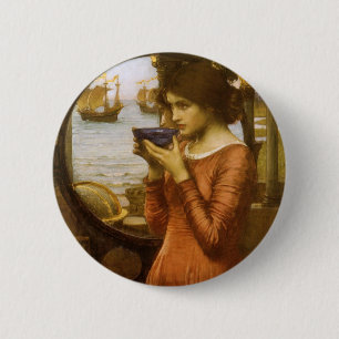 Badge Rond 5 Cm Destin par John William Waterhouse