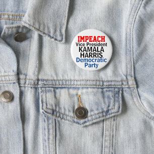 Badge Rond 5 Cm Destituer Kamala Harris Parti Démocrate