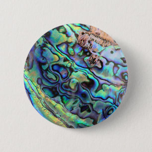 Badge Rond 5 Cm Détail de la coquille de Paua