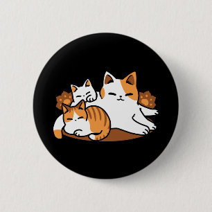 Badge Rond 5 Cm Détendez-vous Art Chat - 'Laze Furr Days' pour les