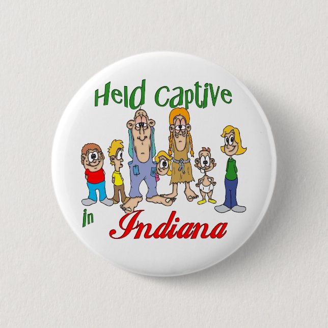 Badge Rond 5 Cm détenu en captivité dans l'Indiana (Devant)