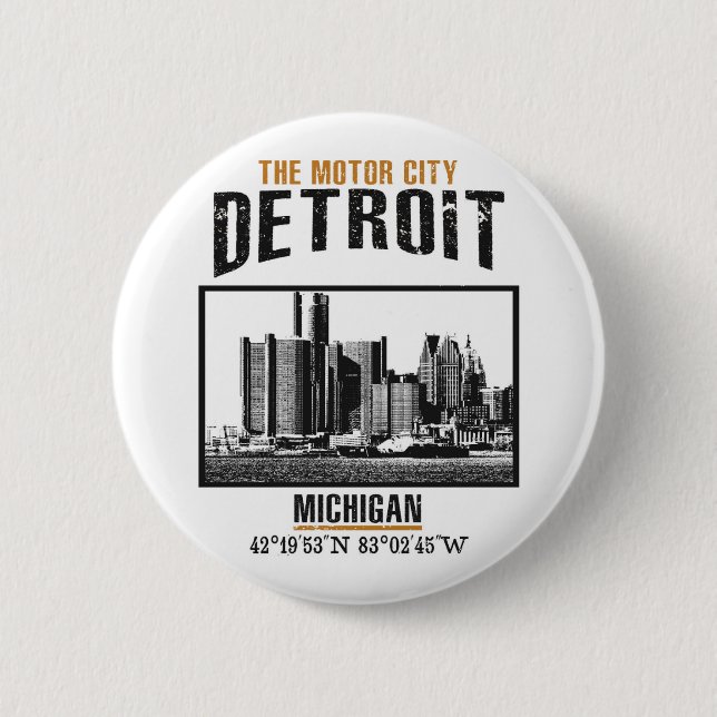 Badge Rond 5 Cm Détroit (Devant)