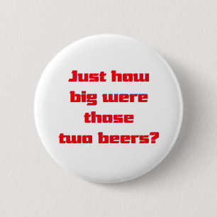 Badge Rond 5 Cm Deux bières
