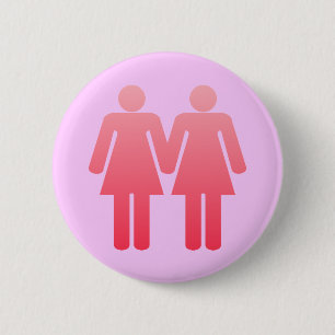 Badge Rond 5 Cm Deux Dames