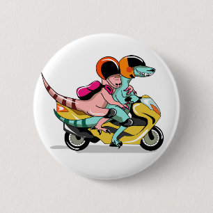 Badge Rond 5 Cm Deux Rapporteurs De Dessins De Cartoon Montent Sur