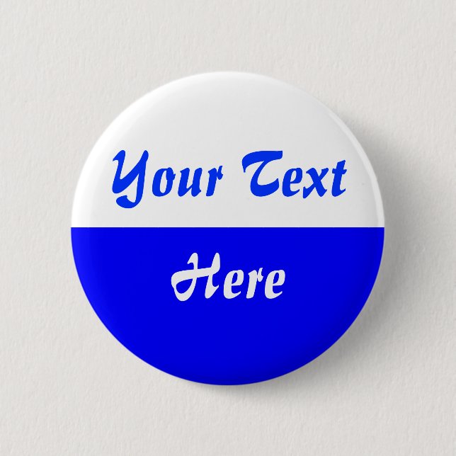 Badge Rond 5 Cm Deux tons - Moitié inférieure bleue (Devant)