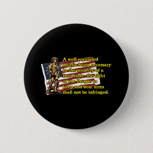 Badge Rond 5 Cm Deuxième amendement