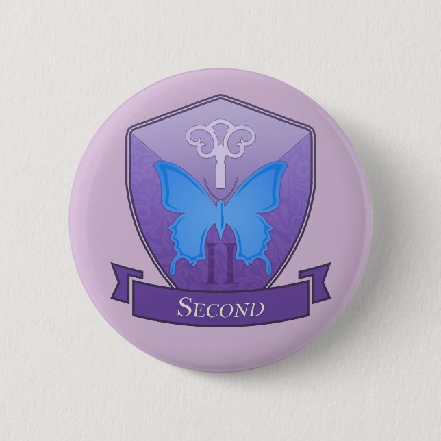 Badge Rond 5 Cm Deuxième - Épingle de l'école Mt. Calibeen (Devant)