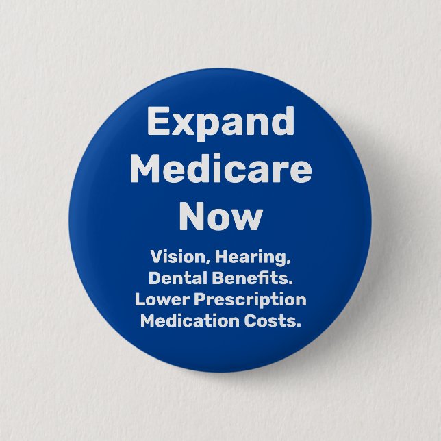 Badge Rond 5 Cm Développer Medicare maintenant (Devant)