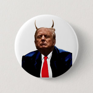 Badge Rond 5 Cm Devil J. Trump