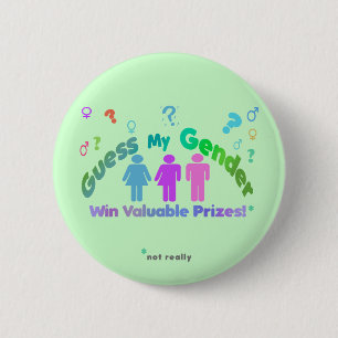 Badge Rond 5 Cm Devinez mes boutons de genre