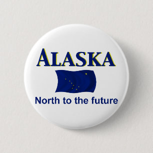 Badge Rond 5 Cm Devise de l'Alaska