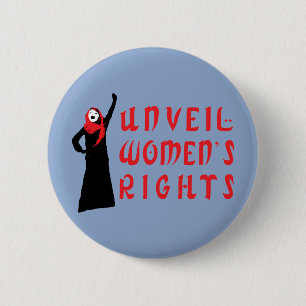 Badge Rond 5 Cm Dévoiler les droits des femmes musulmanes