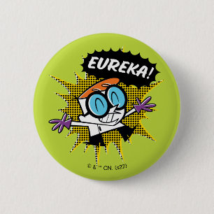 Badge Rond 5 Cm Dexter "Eureka!" Halftone Callout Graphic